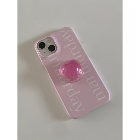 Pink Jelly Heart Resin Grip Tok