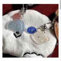 logo charm friends keyring