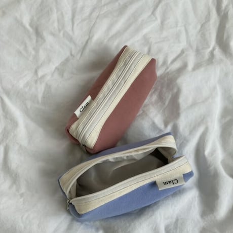 [Clam正規販売店] round pencilcase Baby blue