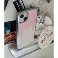 Starlight Cream Silver Epoxy Case Pink Cream