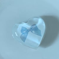 Blue Ribbon Heart Hemisphere Smart Tok