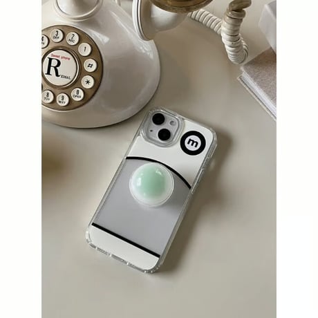 Round Jelly Hard Case Cream&Black