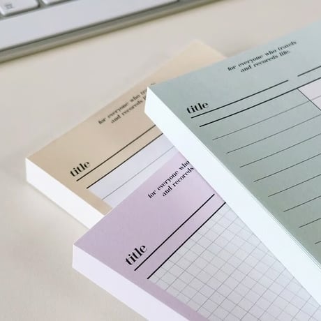 Butter B5 half memo pad