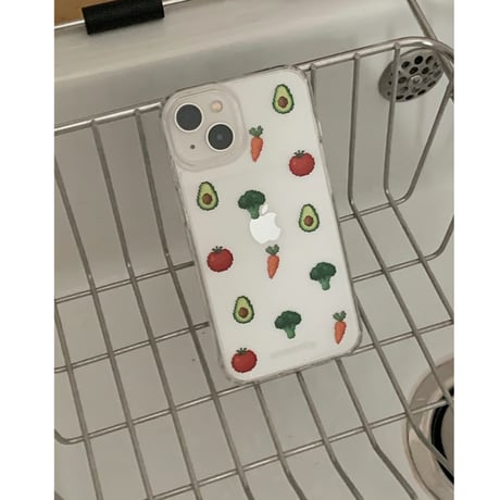 Mini Vegetable Pixel Art Jelly Hard Case