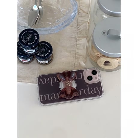 Brown Basic Jelly Hard Case Dark chocolate