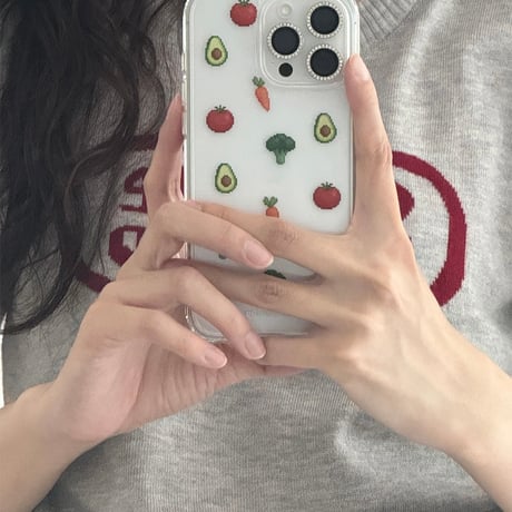 Mini Vegetable Pixel Art Jelly Hard Case