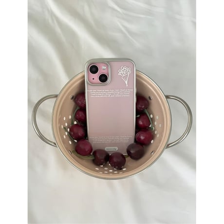 [MagSafe White Ring] Romantic Script Silver Frame Transparent Case