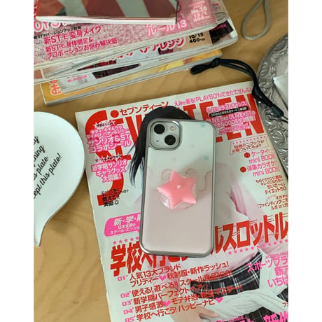 Starlight Cream Silver Epoxy Case White Cream