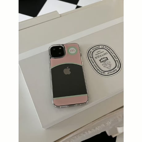 Round Jelly Hard Case Pink&Green