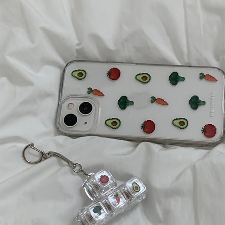 Mini Vegetable Pixel Art Jelly Hard Case