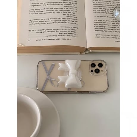 [Still in Stock] Silver Ribbon Knot Jelly Hard Case