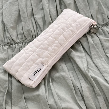 [Clam正規販売店] flat pencilcase Soft cream