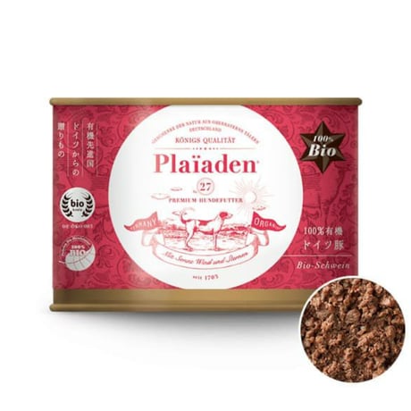 ドイツ豚 100％有機  200g for Dog　Plaiaden プレイアーデン　缶