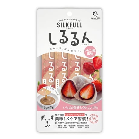しるるん  SILKFULL 犬用 ピューレ（チキン、ヤギミルク、いちご大福）