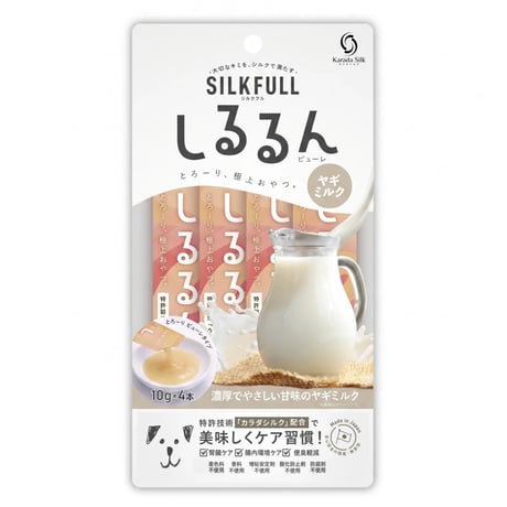 しるるん  SILKFULL 犬用 ピューレ（チキン、ヤギミルク、いちご大福）