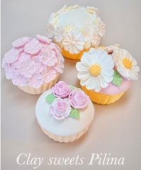 参考画像 クレイカップケーキ クレイカップケーキ 4種セット | Clay sweets Pilina