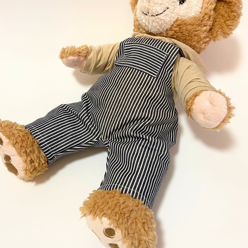 型紙 PDF形式】 くまのぬいぐるみ型紙-サロペット | コモンママの型紙