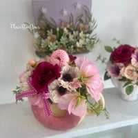 いちごドーナツ フラワー 《 花caféシリーズ※税込, 送料込, 箱 梱包緩衝材込 》