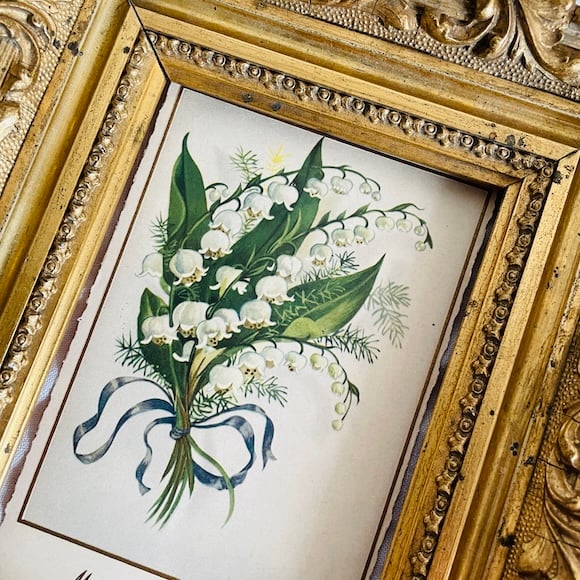 フランスアンティーク ポストカード すずらんの花束 [s043f] | shanachie