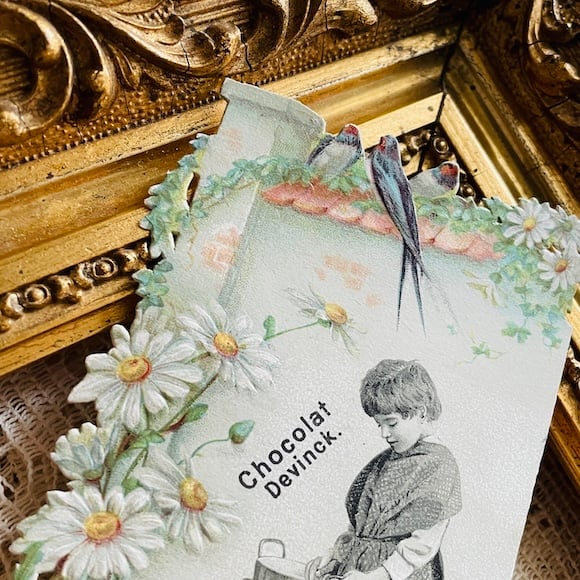 フランスアンティーク　チョコレートメーカーのクロモカード10枚セット フランスアンティーク チョコレートメーカーのクロモカード10枚セット