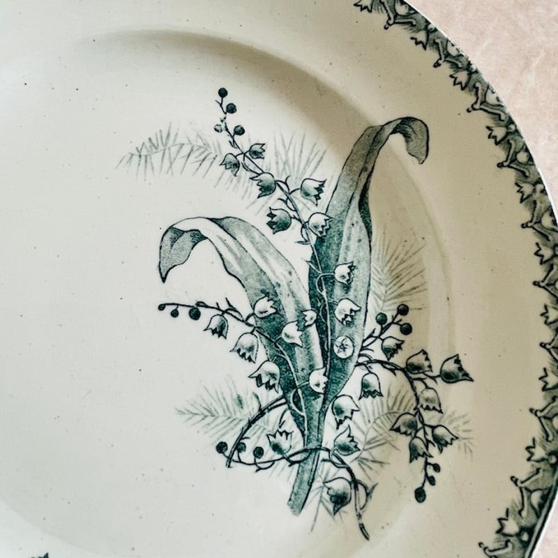 ロンシャンすずらんプレート平皿深皿2枚セット ミュゲフランス