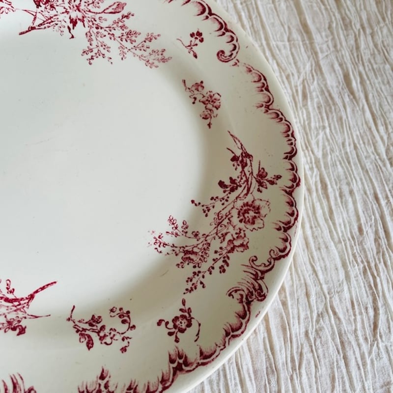 フランスアンティーク クレイユモントロー CADIX デザート皿