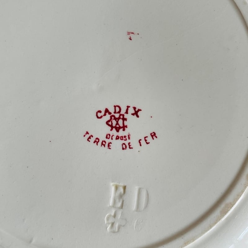 フランスアンティーク クレイユモントロー CADIX デザート皿