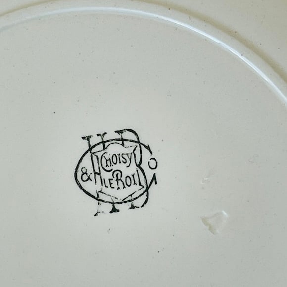 フランスアンティーク トランプモチーフの絵皿 Choisy le Roi [i134