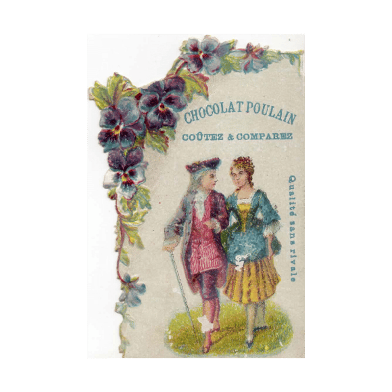 フランスアンティーク少女のクロモス フランスアンティーク クロモス・クロモカード 8人の少女 [ch036