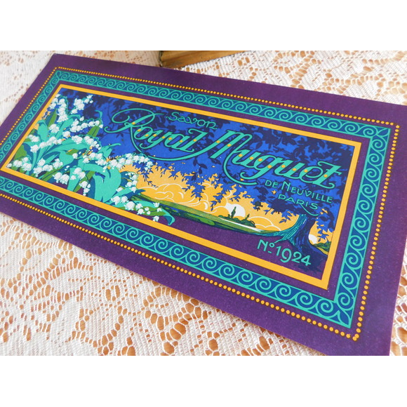 フランス アンティーク パフュームラベル savon paris サボン