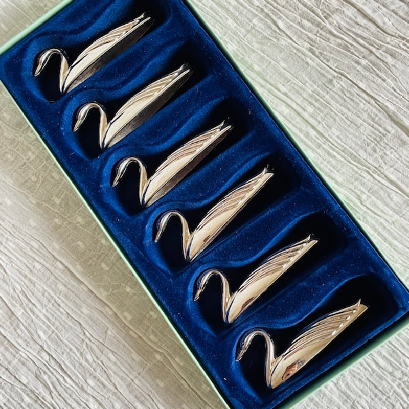 フランス 白鳥のカトラリーレスト シルバープレート [i011] | shanachie