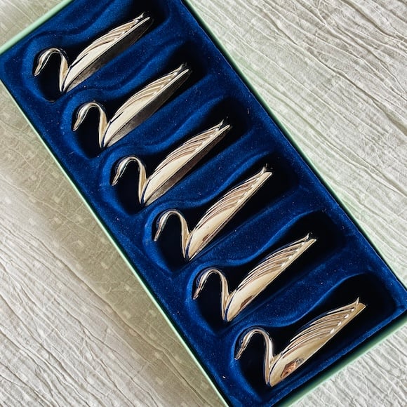 フランス 白鳥のカトラリーレスト シルバープレート [i011] | shanachie