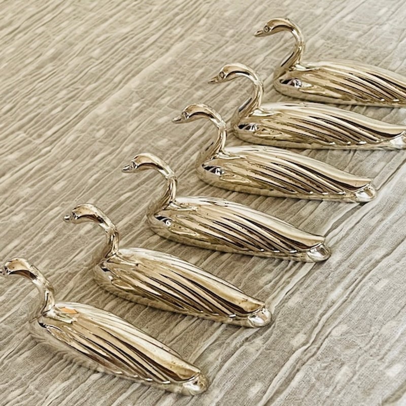 フランス 白鳥のカトラリーレスト シルバープレート [i011] | shanachie