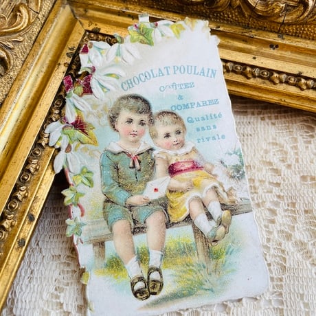 フランスアンティーク　クロモカードセット 6枚　女の子と赤ちゃん クロモス | STORES