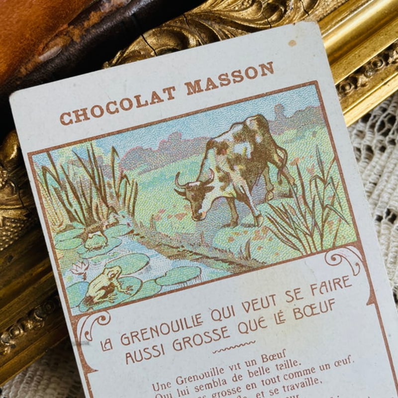 ※リクエストのお品になります※フランスアンティーク クロモス貼パーティション フランスアンティーク クロモカード8枚セット フランスアンティーク