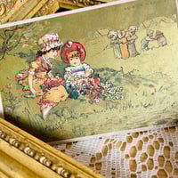 フランスアンティーク クロモス・クロモカード 3人の少女 [ch015