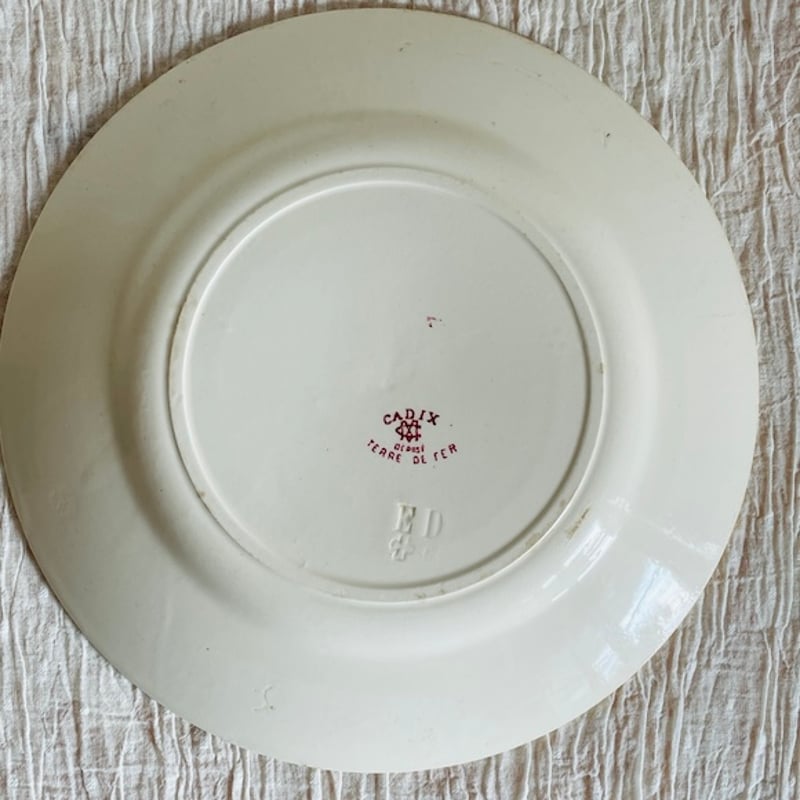 フランスアンティーク クレイユモントロー CADIX デザート皿