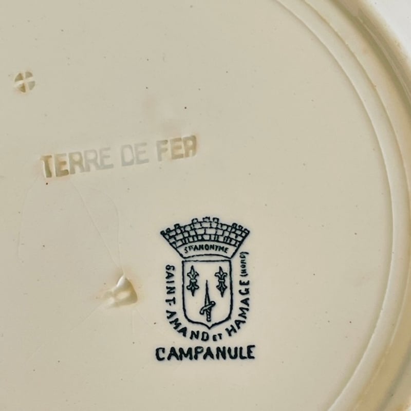 フランス　アンティーク　プレート　カンパニュラ フランス アンティークプレート カンパニュラ Saint Amand [i115