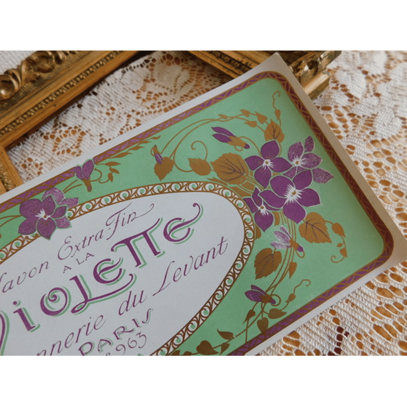 フランスアンティーク サボンラベル Savon Extra Fin a la Violette