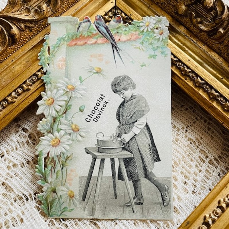 フランスアンティーク クロモス クロモカード CHOCOLAT DEVINCK [ch002-