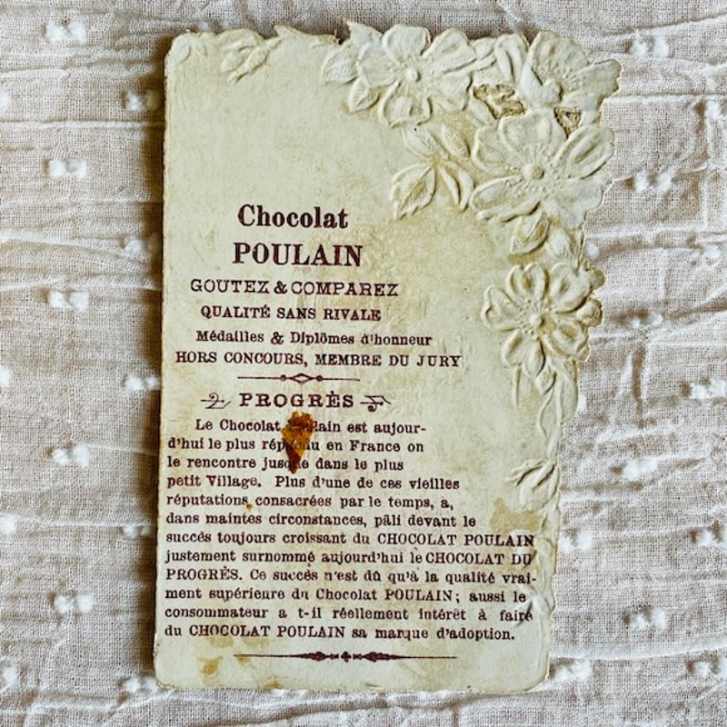 フランスアンティーク クロモス クロモカード CHOCOLAT POULAIN [ch043]