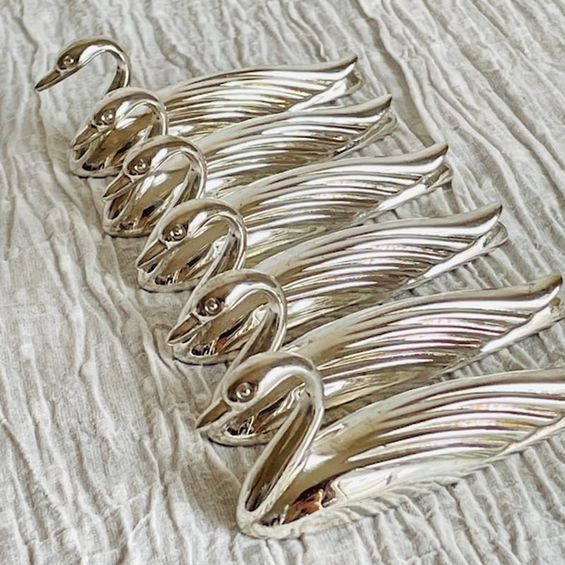 フランス 白鳥のカトラリーレスト シルバープレート [i011] | shanachie