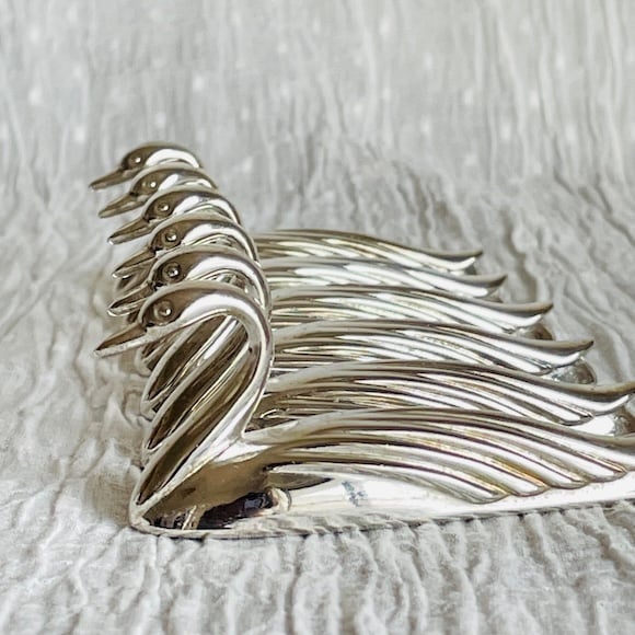 フランス 白鳥のカトラリーレスト シルバープレート [i011] | shanachie