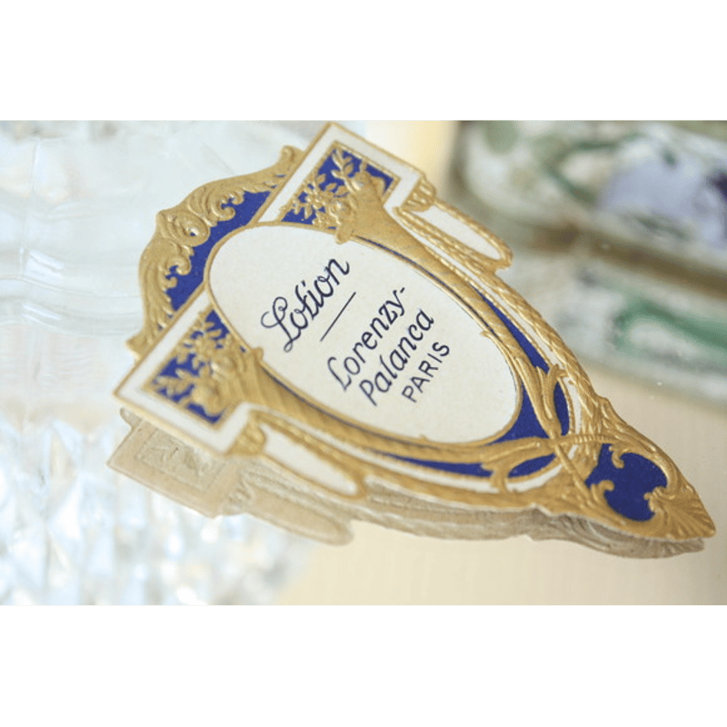 フランスアンティーク パフュームラベル LOTION-LORENZY PALANCA PARI