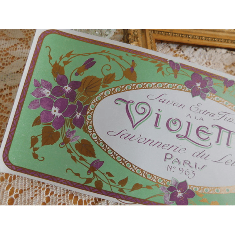 フランスアンティーク サボンラベル Savon Extra Fin a la Violette
