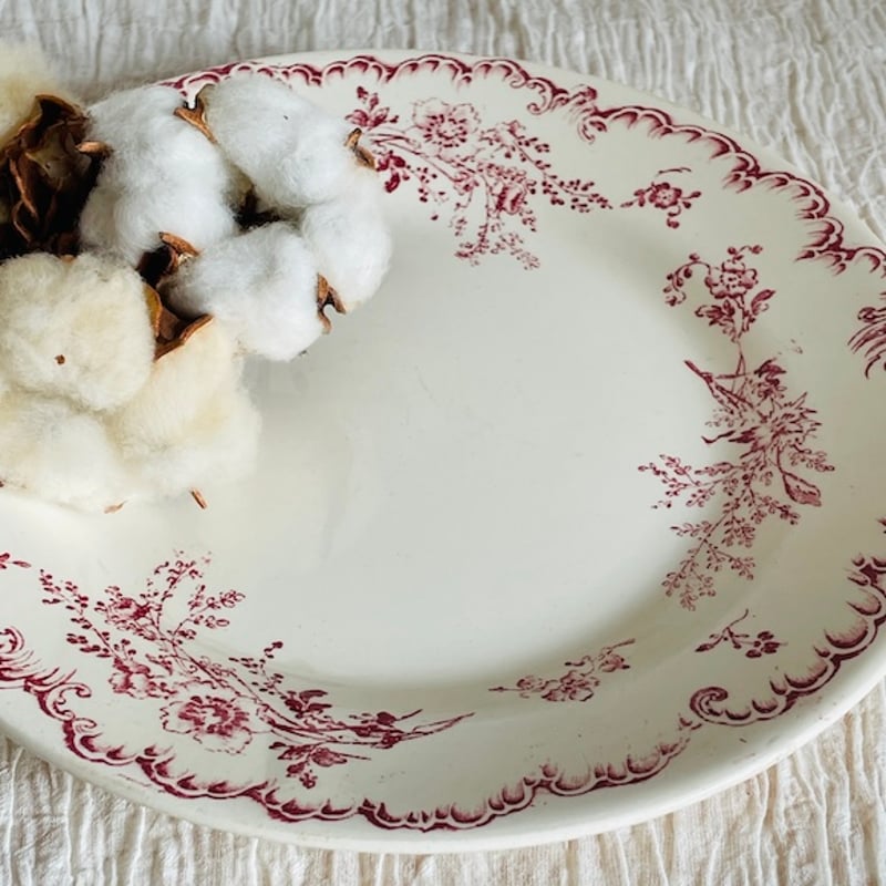 フランスアンティーク クレイユモントロー CADIX デザート皿