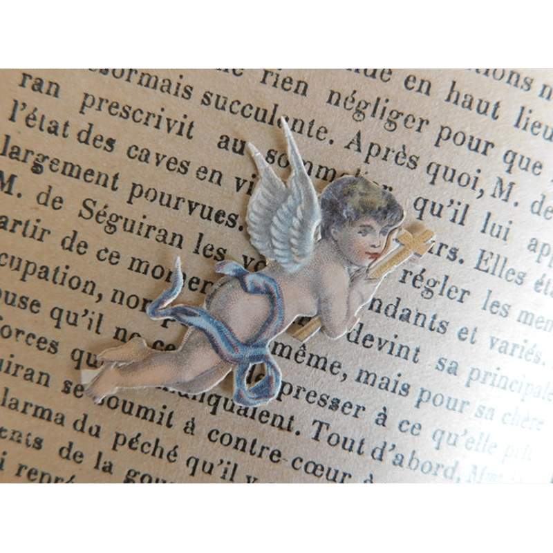 フランス アンティーク ダイカットのクロモ 天使 [chd019] | shanachie