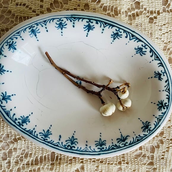 フランス ムスティエ窯の小さなプレート [a022] | shanachie