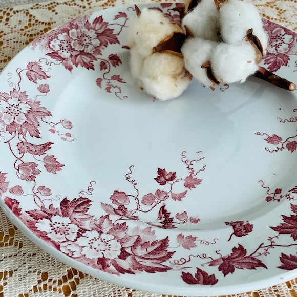 フランスアンティーク サンタマン Marion デザートプレート2枚セット フランス アンティーク サンタマン マリオン Marion 平皿 プレート2枚