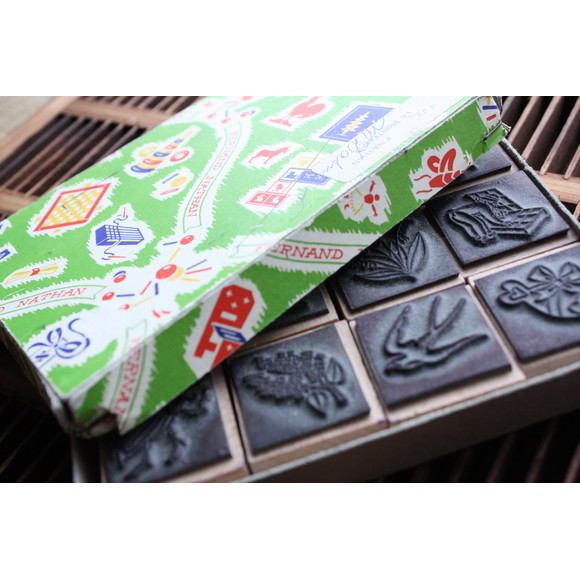 フランス アンティークスタンプ フェルナンナタン 春のセット [t014